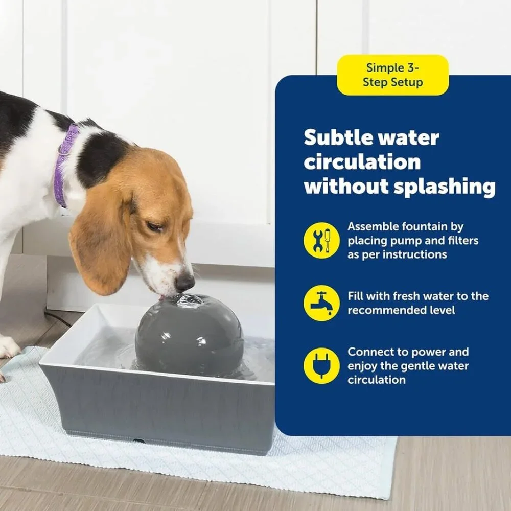PetSafe Drinkwell Ceramic Pet Water Fountain – 70oz, Automatic (SR)